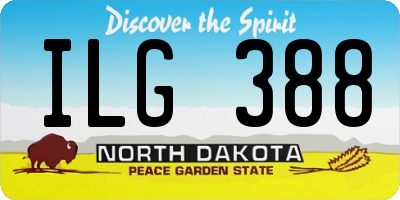 ND license plate ILG388