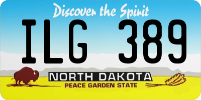 ND license plate ILG389