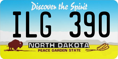 ND license plate ILG390