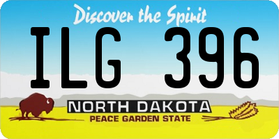 ND license plate ILG396