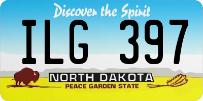 ND license plate ILG397