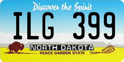ND license plate ILG399