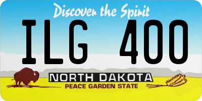 ND license plate ILG400