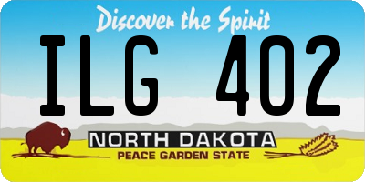 ND license plate ILG402