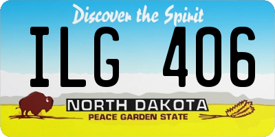 ND license plate ILG406