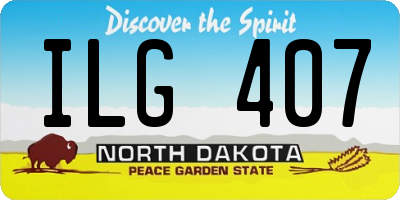 ND license plate ILG407