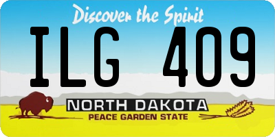 ND license plate ILG409