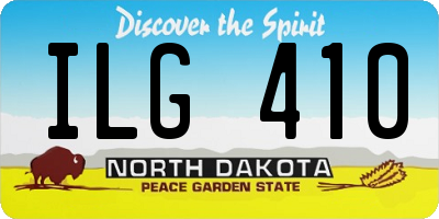 ND license plate ILG410
