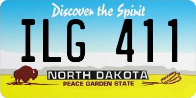ND license plate ILG411