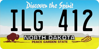 ND license plate ILG412
