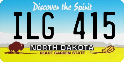 ND license plate ILG415