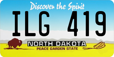 ND license plate ILG419