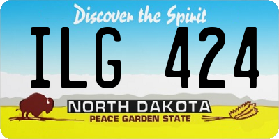 ND license plate ILG424