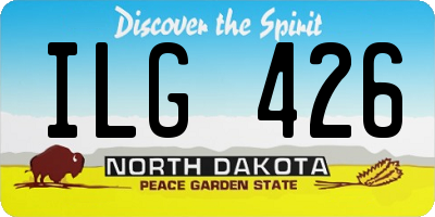 ND license plate ILG426