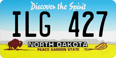 ND license plate ILG427