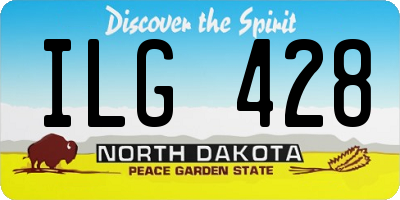 ND license plate ILG428
