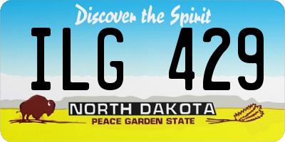 ND license plate ILG429