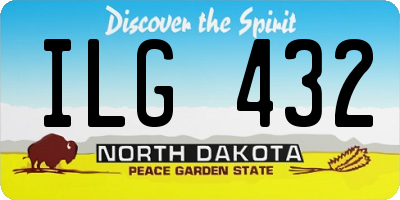 ND license plate ILG432