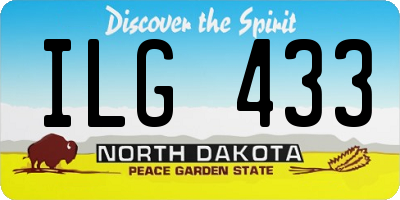 ND license plate ILG433