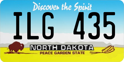 ND license plate ILG435