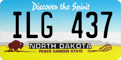 ND license plate ILG437