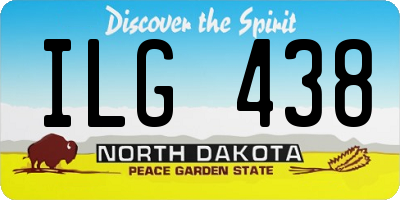 ND license plate ILG438