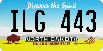 ND license plate ILG443
