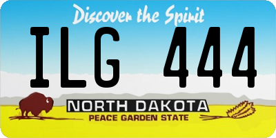 ND license plate ILG444