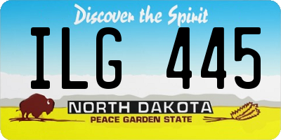ND license plate ILG445
