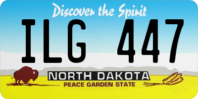 ND license plate ILG447