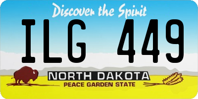 ND license plate ILG449