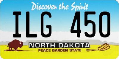ND license plate ILG450
