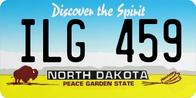 ND license plate ILG459