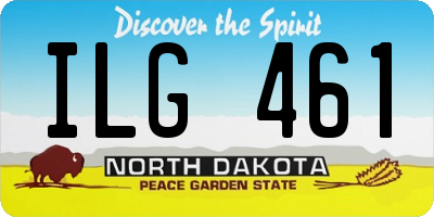 ND license plate ILG461