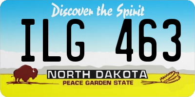ND license plate ILG463