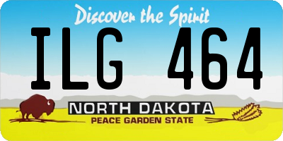 ND license plate ILG464