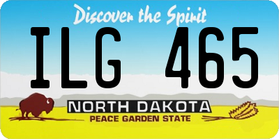 ND license plate ILG465