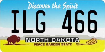 ND license plate ILG466