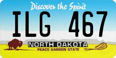 ND license plate ILG467