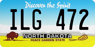 ND license plate ILG472