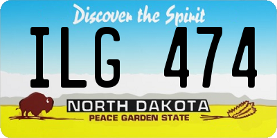 ND license plate ILG474