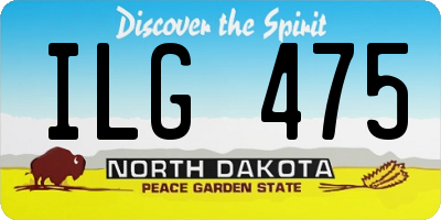 ND license plate ILG475