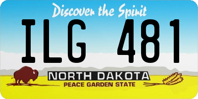 ND license plate ILG481
