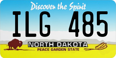 ND license plate ILG485