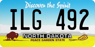 ND license plate ILG492