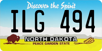 ND license plate ILG494