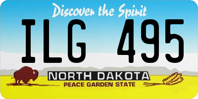 ND license plate ILG495