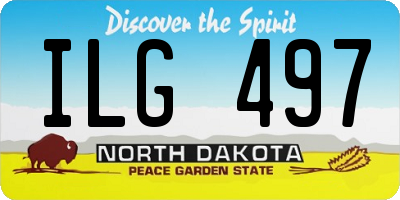 ND license plate ILG497