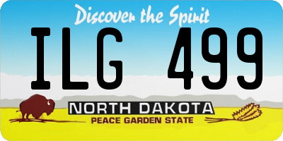 ND license plate ILG499