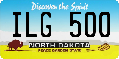 ND license plate ILG500